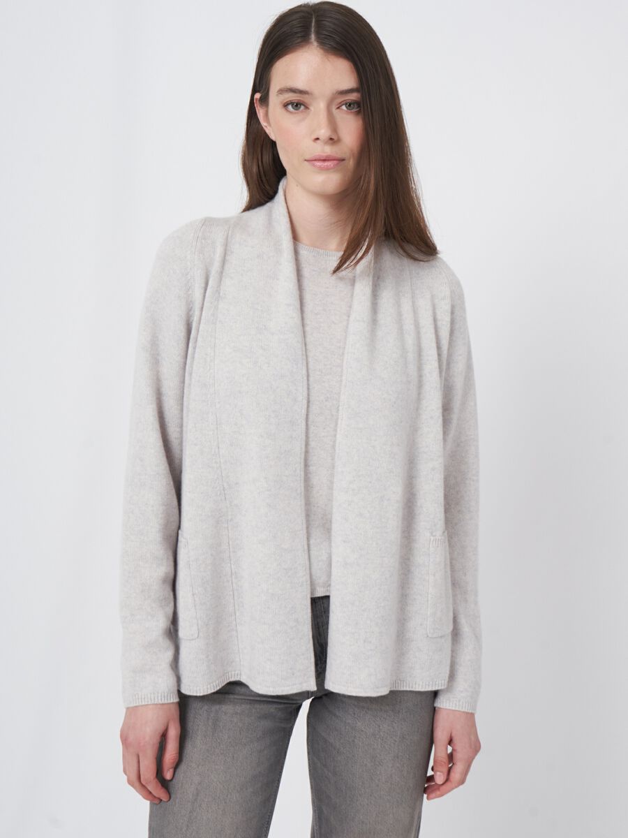 Open front cashmere cardigan image number 0