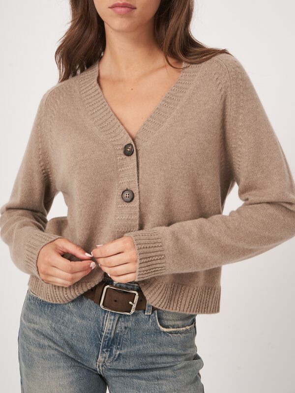 Raglan-Strickjacke aus Bio-Kaschmir image number 0