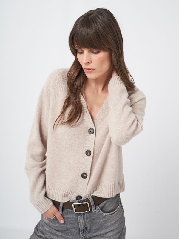 Raglan vest van biologisch cashmere image number 0