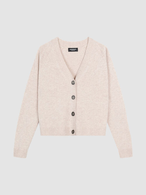 Raglan vest van biologisch cashmere