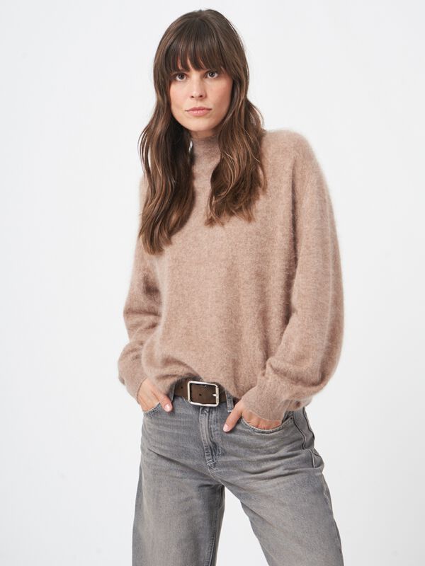 Stehkragen-Pullover aus gebürstetem Kaschmir image number 2