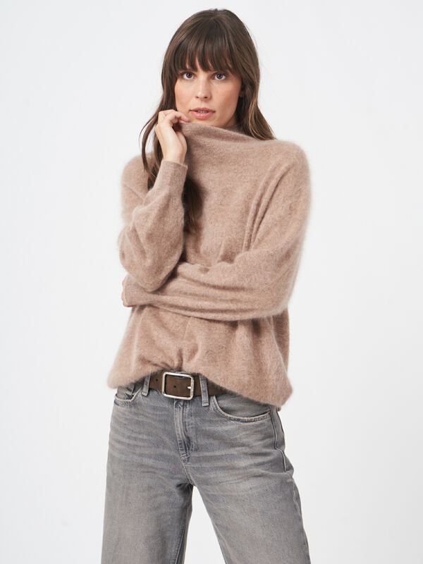 Stehkragen-Pullover aus gebürstetem Kaschmir image number 5