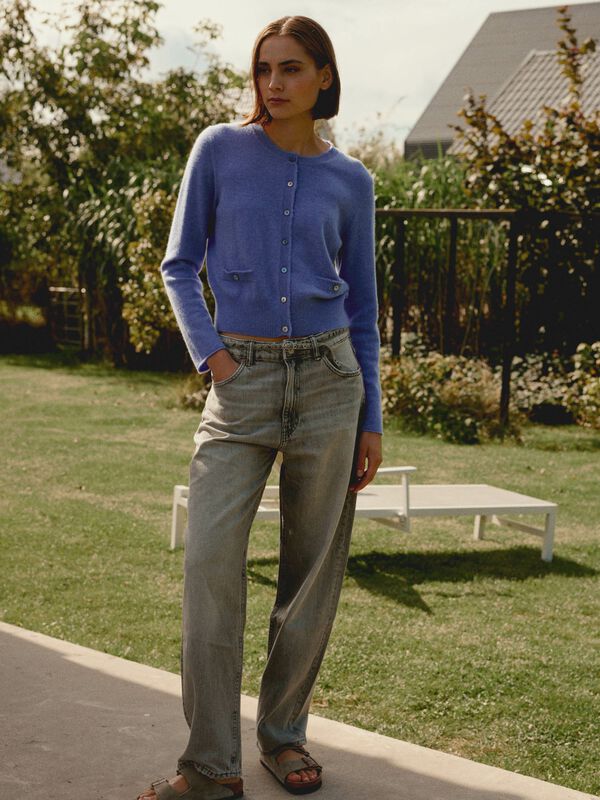 Kurzer Kaschmir-Cardigan mit Fransen f&uuml;r Damen image number 10