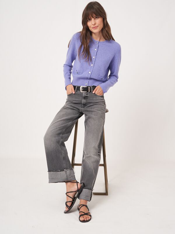 Kurzer Kaschmir-Cardigan mit Fransen f&uuml;r Damen image number 1