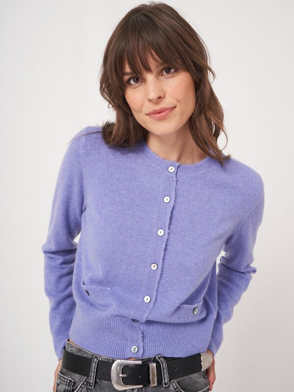 Kurzer Kaschmir-Cardigan mit Fransen f&uuml;r Damen image number 3