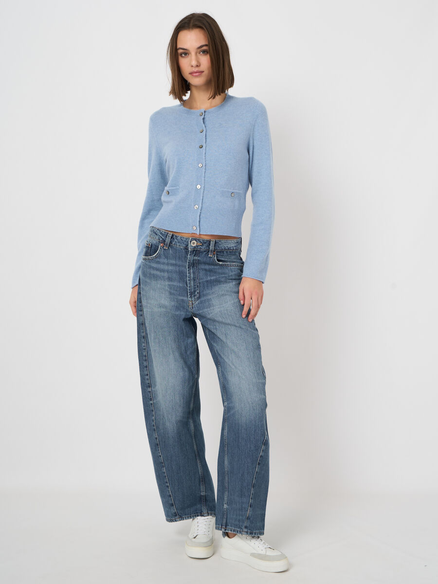 Cropped cashmere cardigan with fringes image number 3