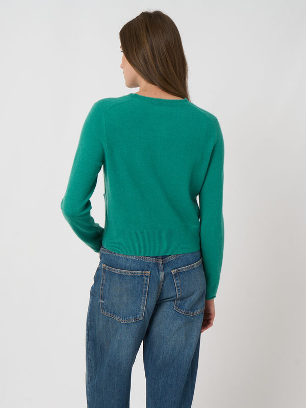 Kurzer Kaschmir-Cardigan mit Fransen f&uuml;r Damen image number 5