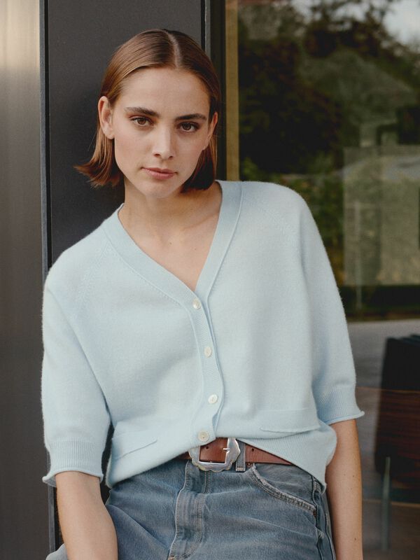 Cashmere raglanvest image number 0