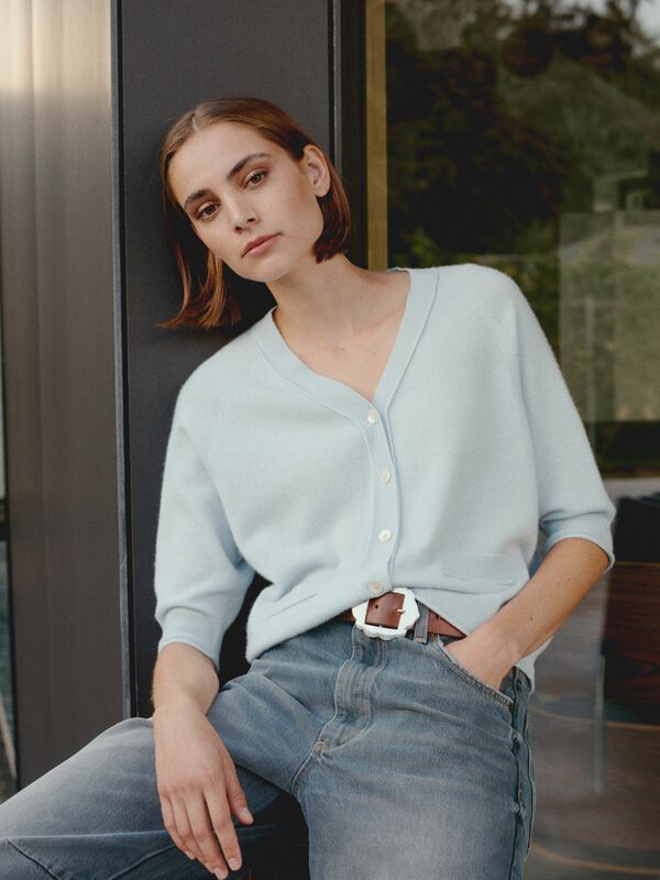 Cashmere raglanvest image number 2