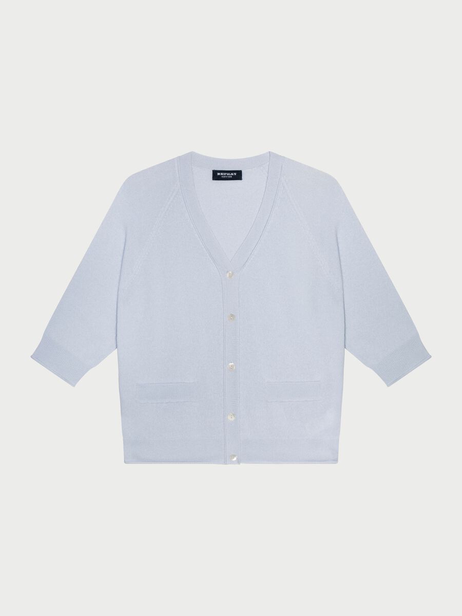 Kaschmir-Strickjacke mit Raglanärmeln image number 3