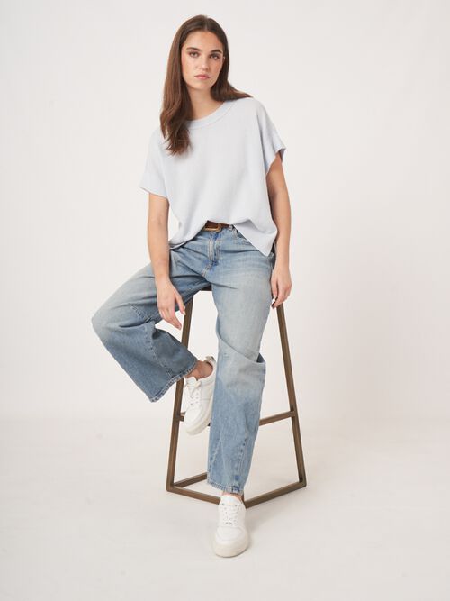 Lichte cashmere poncho-trui