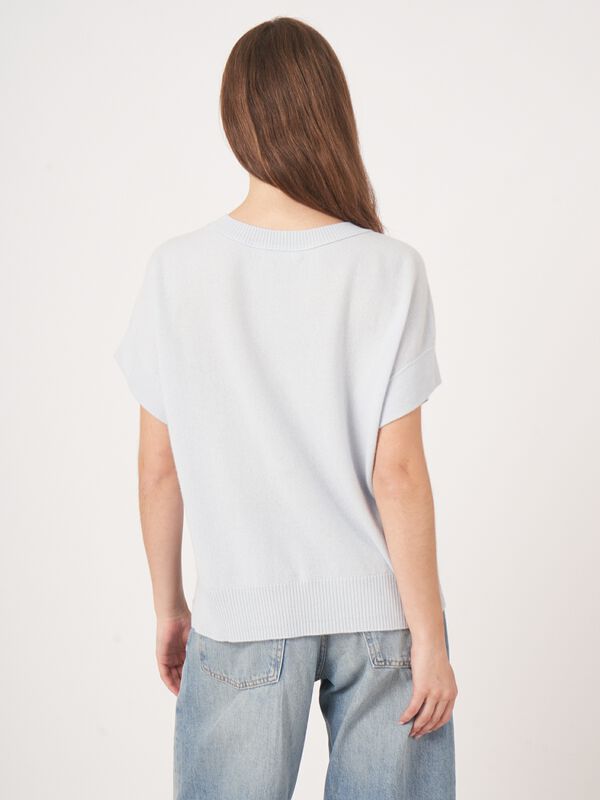 Lichte cashmere poncho-trui image number 4