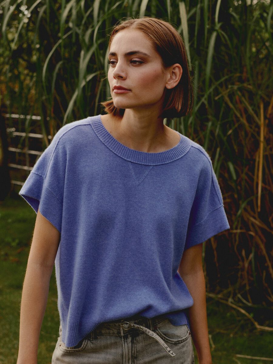 Pull Poncho léger en cachemire image number 2