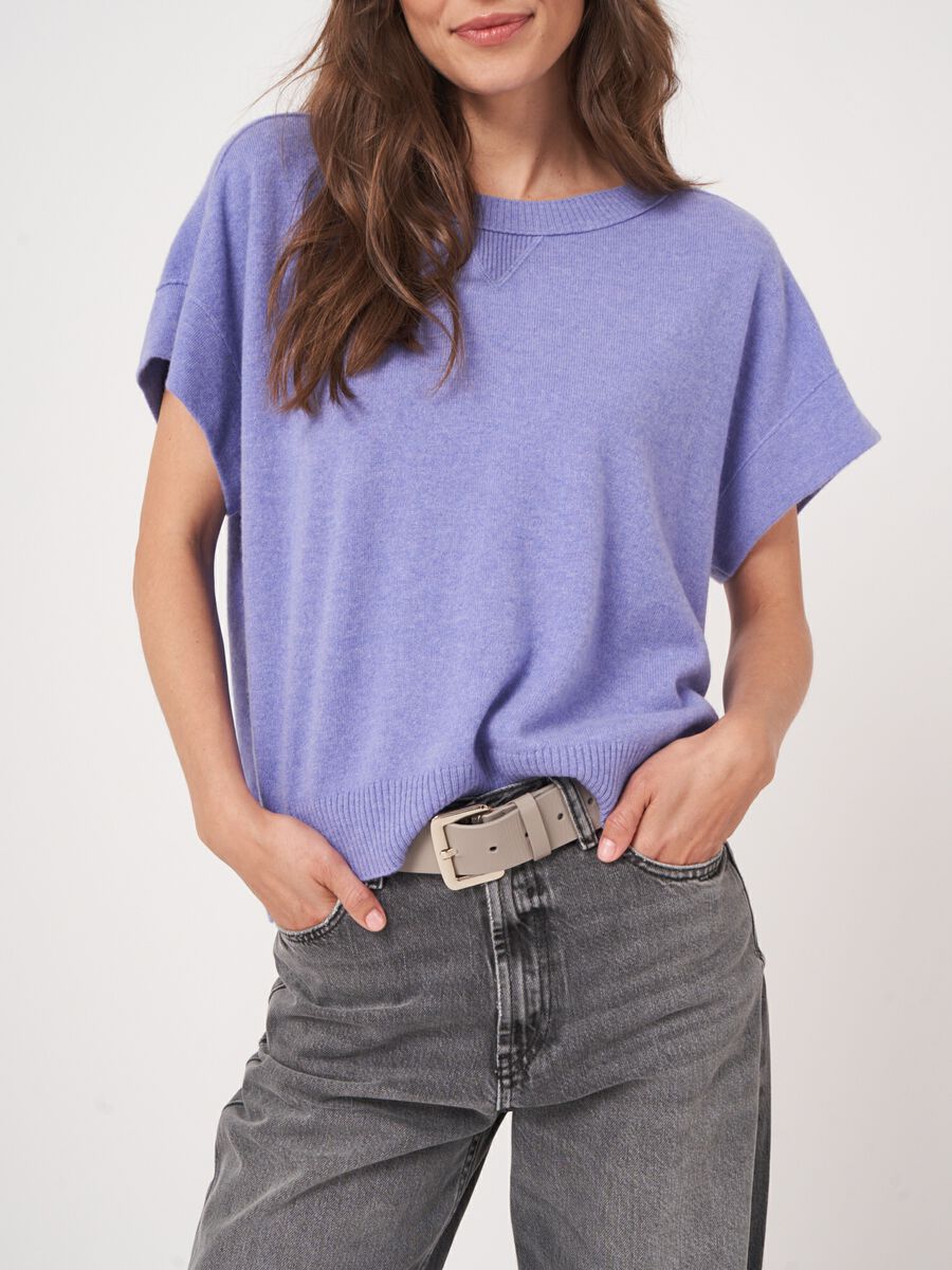 Pull Poncho léger en cachemire image number 6