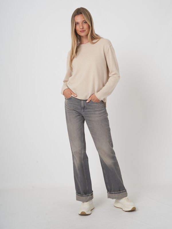 Kasjmier damestrui met ronde hals image number 5