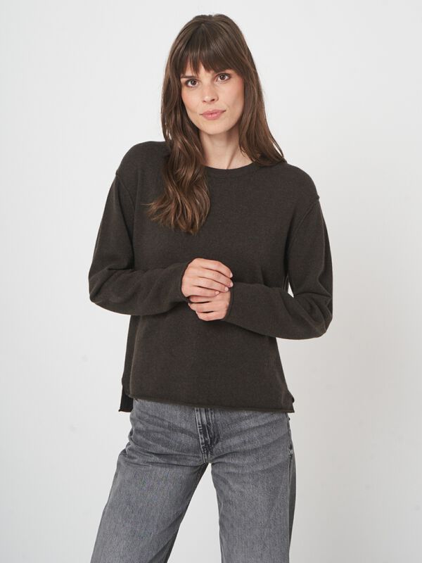 Kasjmier damestrui met ronde hals image number 4