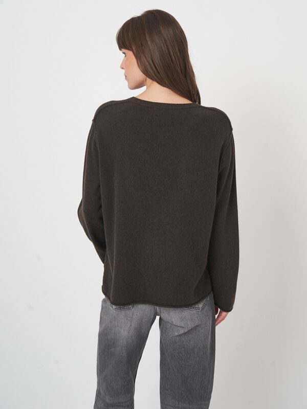 Kasjmier damestrui met ronde hals image number 5