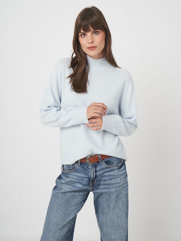 Nahtloser Kaschmirpullover mit Stehkragen image number 5