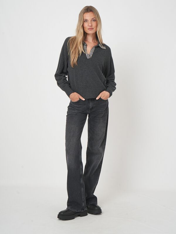 Luxe kasjmier damestrui met parelaccenten image number 5