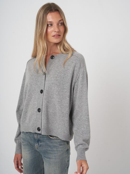 Kort kasjmier vest - boxy fit & biologisch