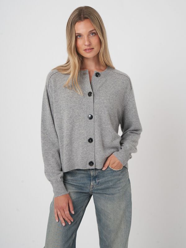 Kort kasjmier vest - boxy fit & biologisch image number 3