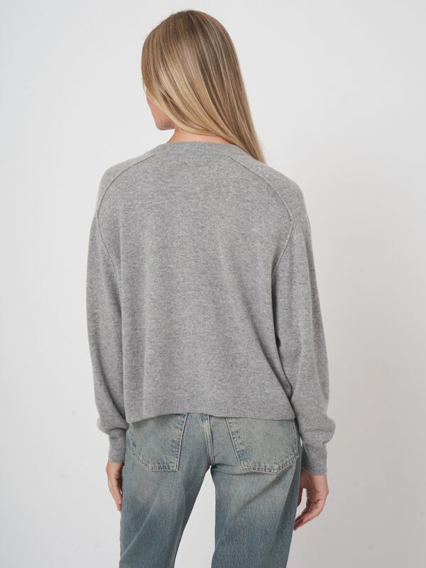 Kort kasjmier vest - boxy fit & biologisch image number 4