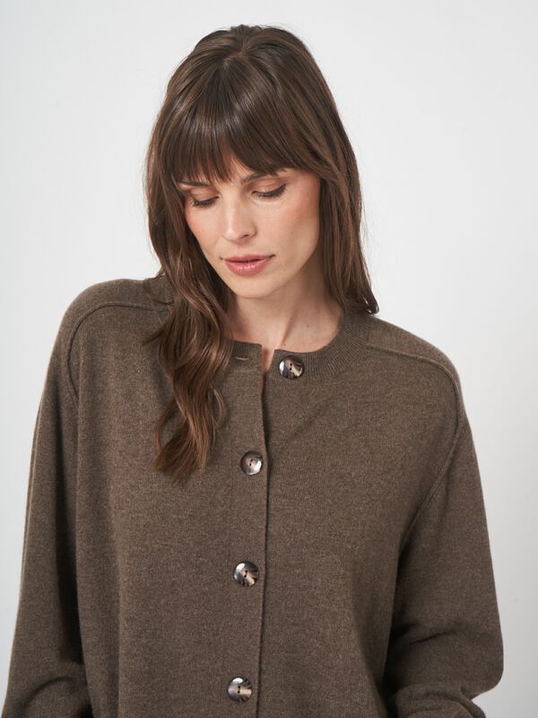 Kort kasjmier vest - boxy fit & biologisch image number 1