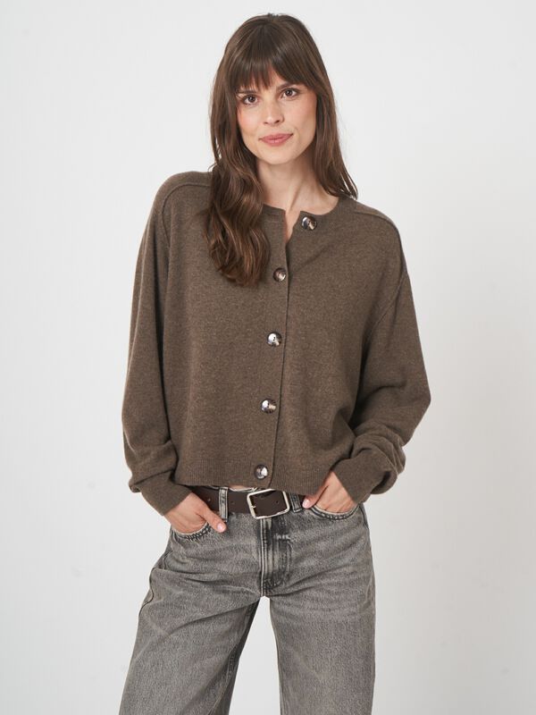 Kort kasjmier vest - boxy fit & biologisch image number 2