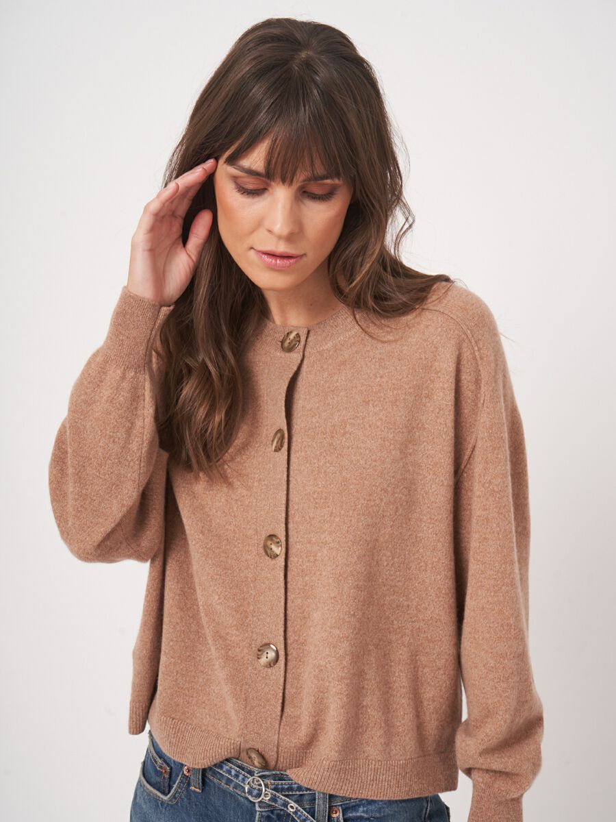 Kort kasjmier vest - boxy fit & biologisch image number 1