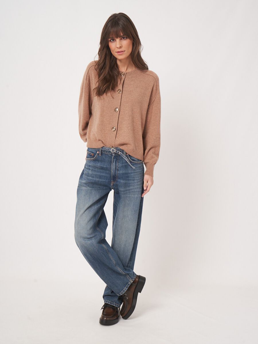 Kort kasjmier vest - boxy fit & biologisch image number 3