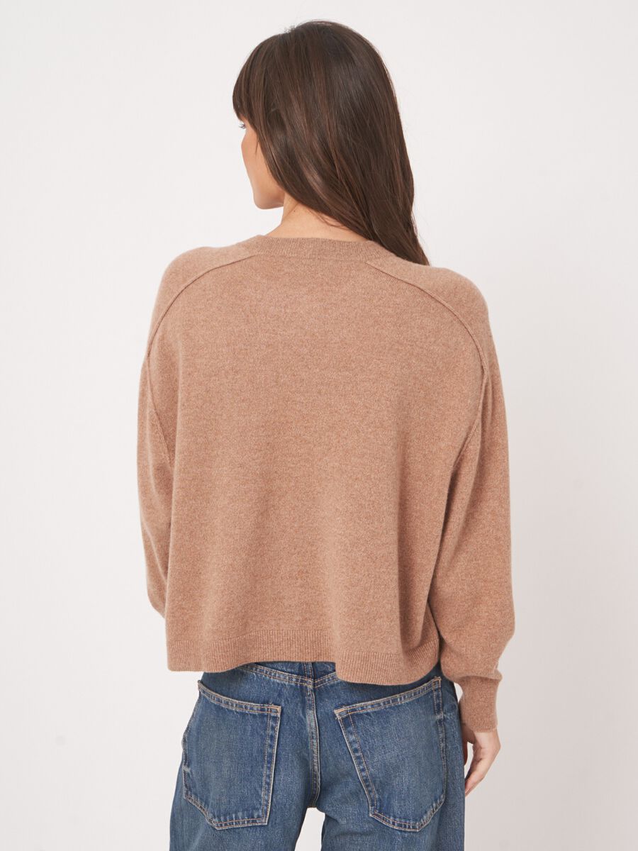 Kort kasjmier vest - boxy fit & biologisch image number 4