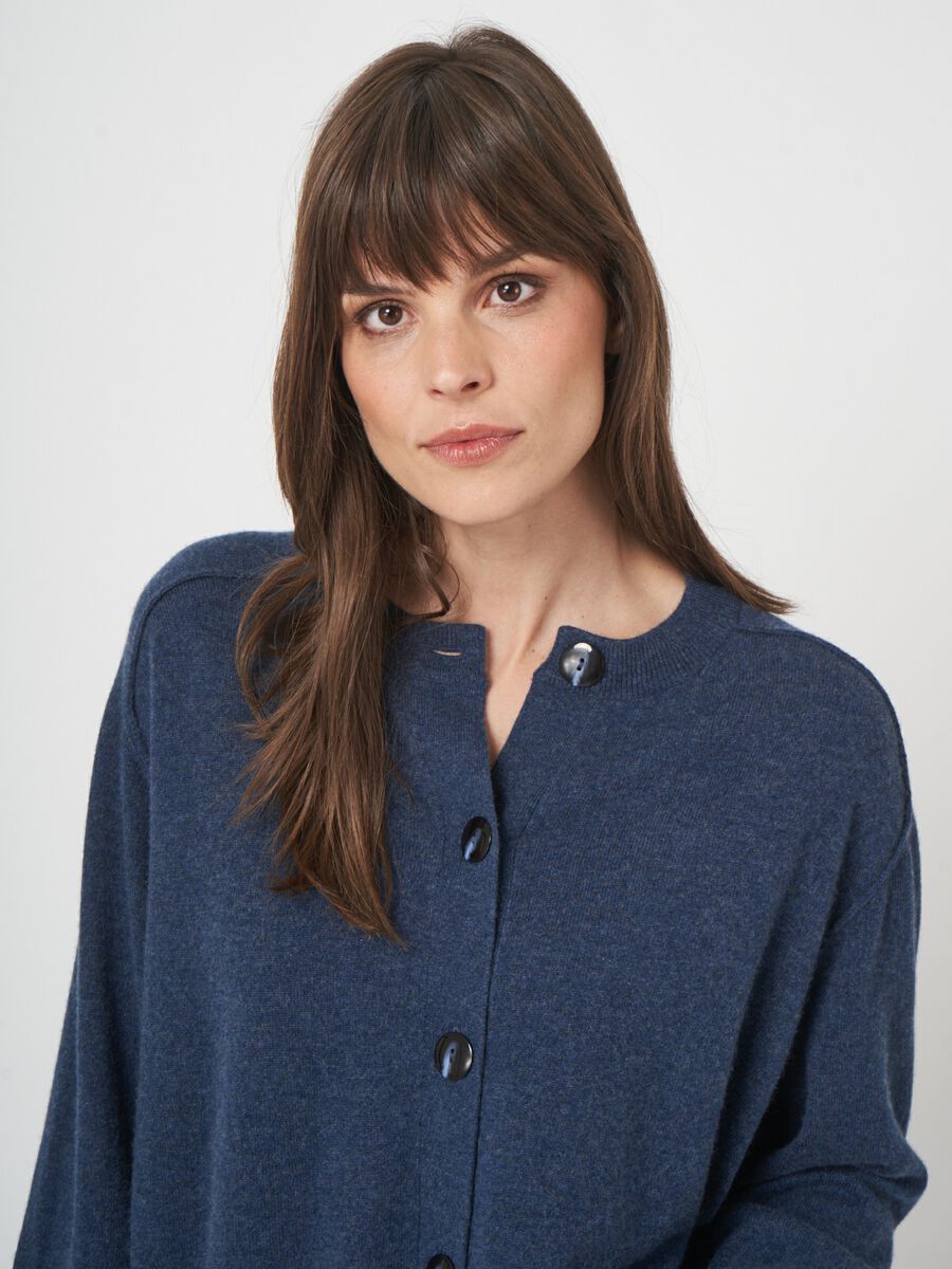 Kort kasjmier vest - boxy fit & biologisch image number 1