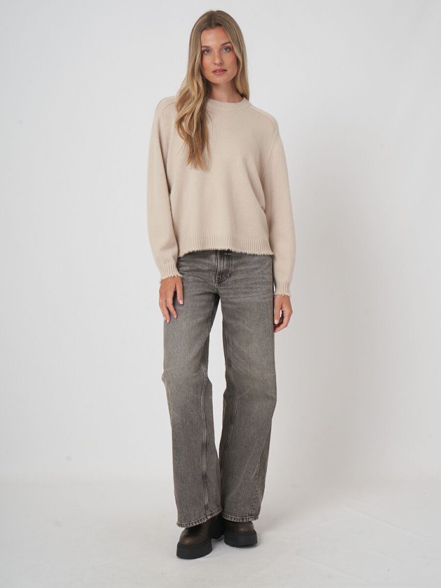 Bio-Kaschmir-Pullover mit Rundhalsausschnitt image number 4