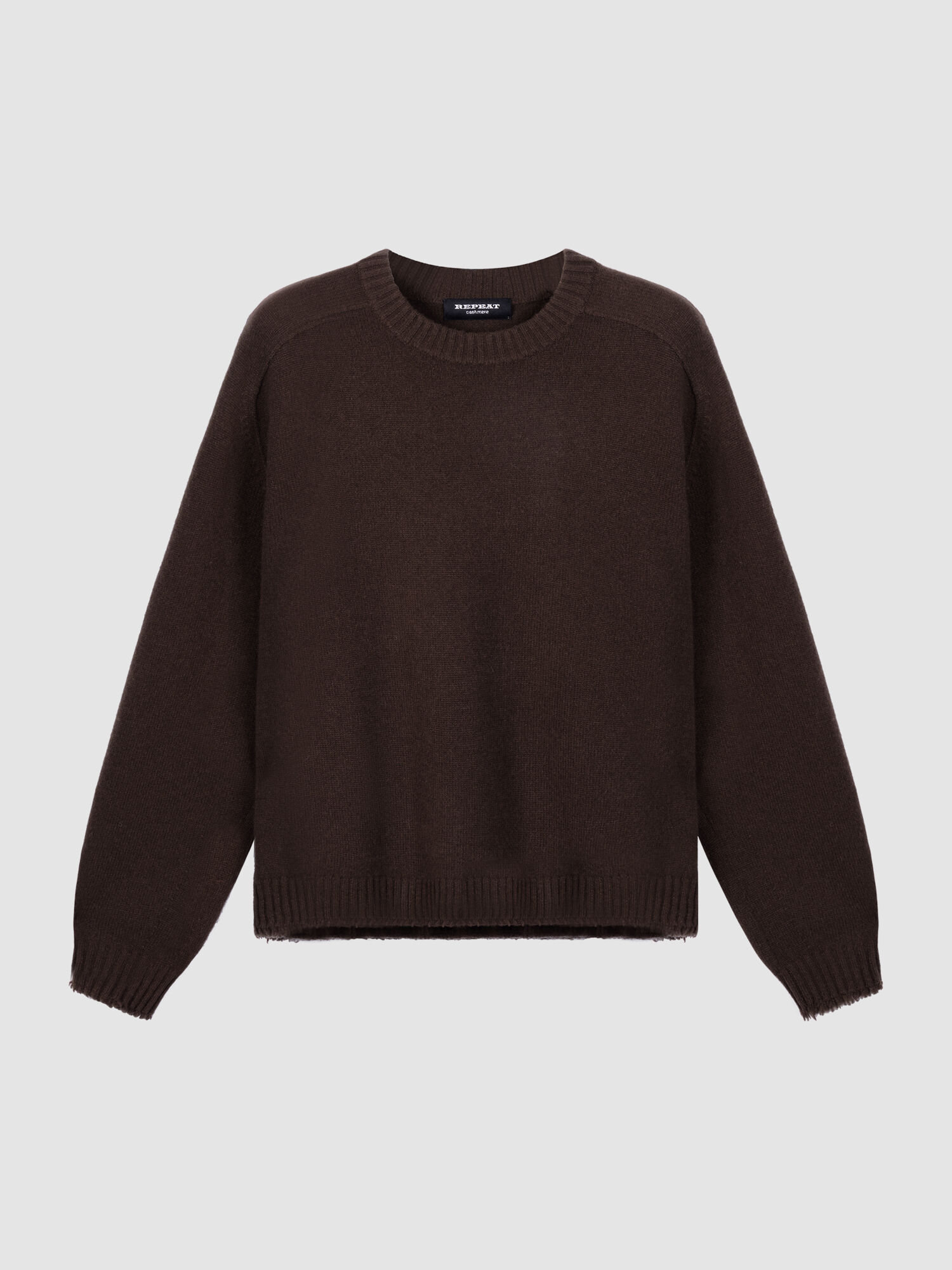Oversized kasjmier trui met franjes