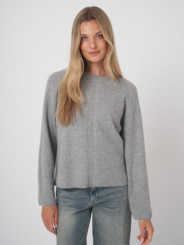 Geribbelde kasjmier trui - relaxed fit & duurzaam image number 4