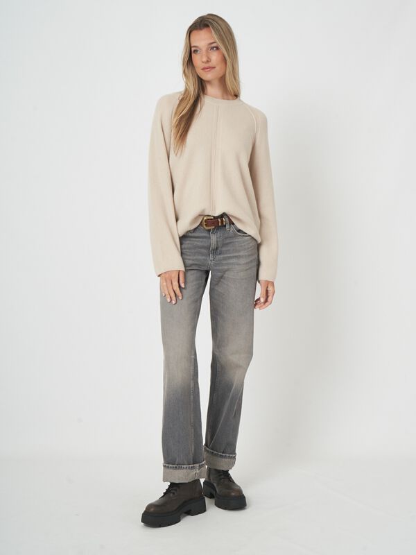 Geribbelde kasjmier trui - relaxed fit & duurzaam image number 5