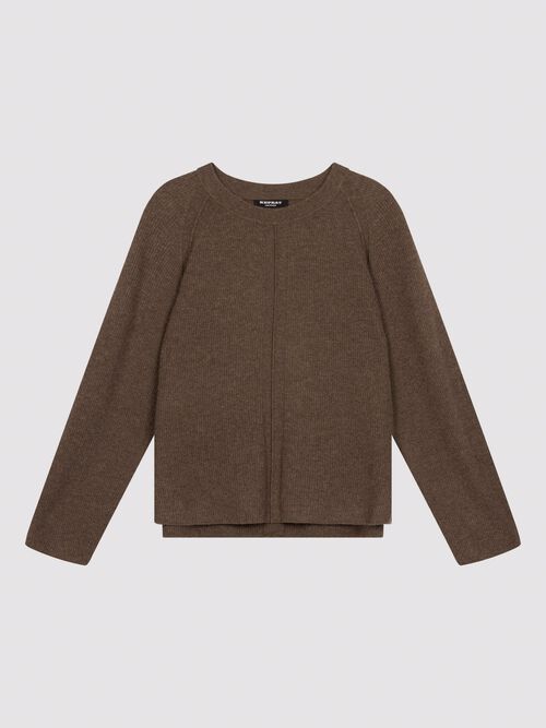 Geribbelde kasjmier trui - relaxed fit & duurzaam