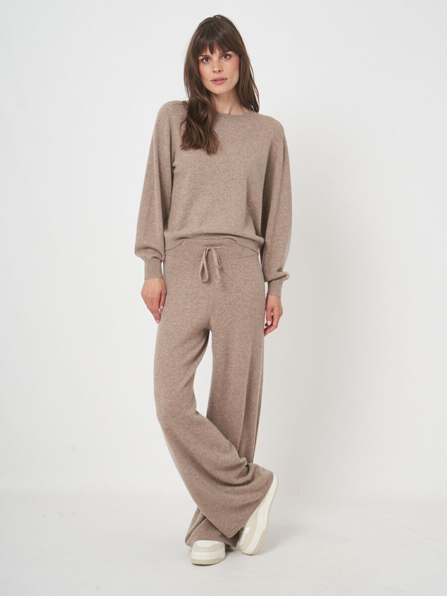 Wide leg cashmere lounge pants image number 0