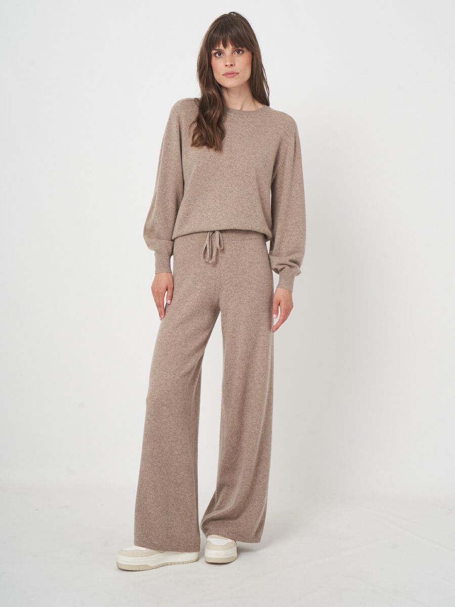 Wide leg cashmere lounge pants image number 2