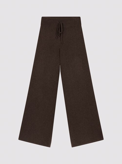 Weit geschnittene Strickhose aus Bio-Kaschmir