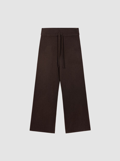 Wide leg cashmere lounge pants
