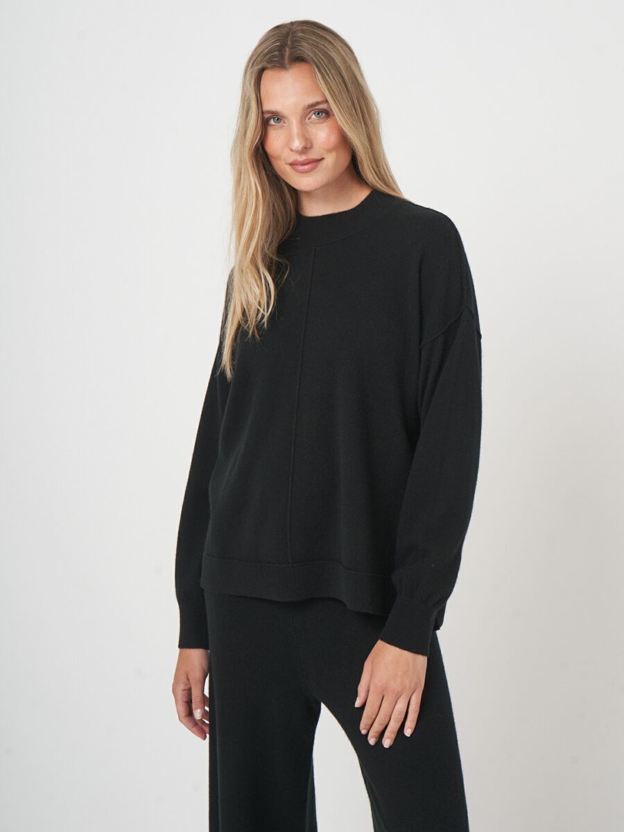 Oversized-Kaschmirpullover mit Stehkragen image number 1