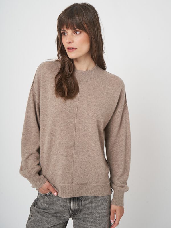 Oversized-Kaschmirpullover mit Stehkragen image number 3