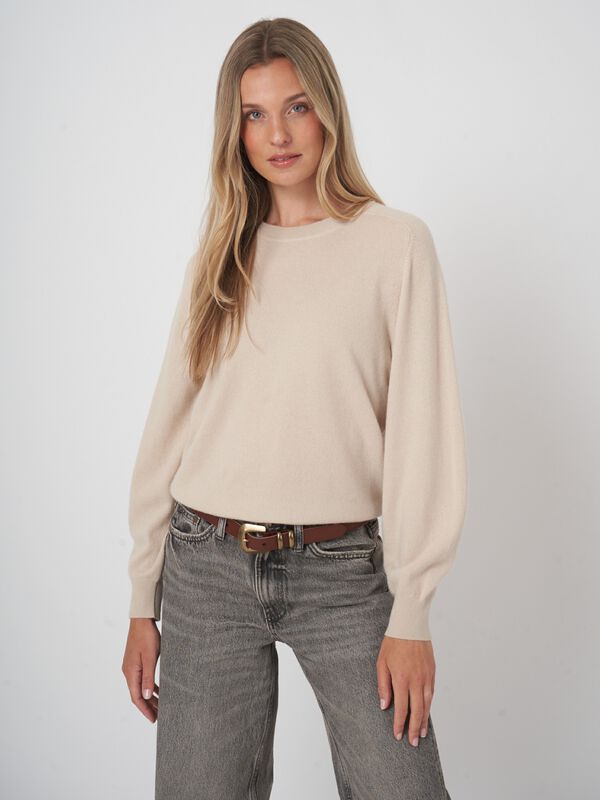 Cropped Kaschmirpullover mit Rundhalsausschnitt image number 0