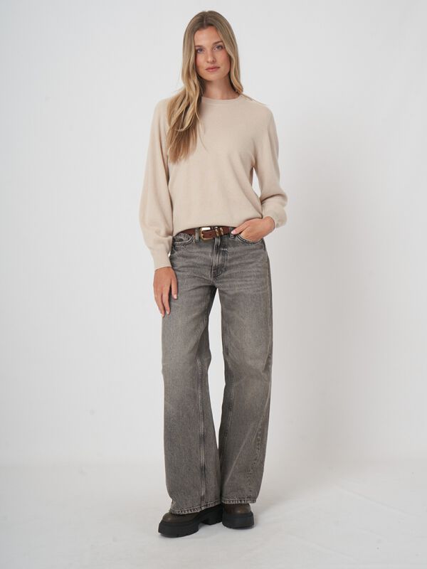 Cropped Kaschmirpullover mit Rundhalsausschnitt image number 3