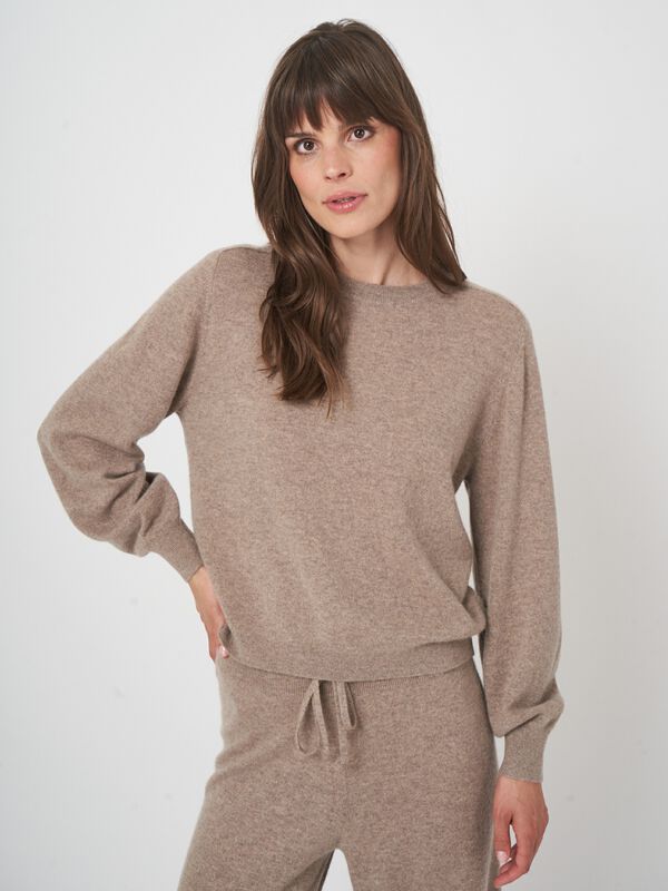 Cropped Kaschmirpullover mit Rundhalsausschnitt image number 1