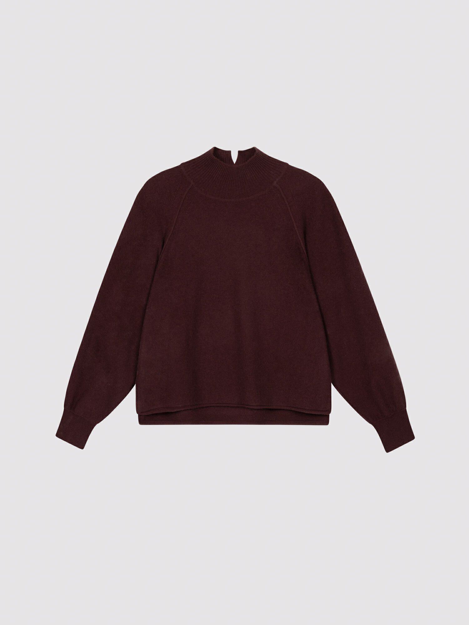 Boiled cashmere pullover met opstaande kraag