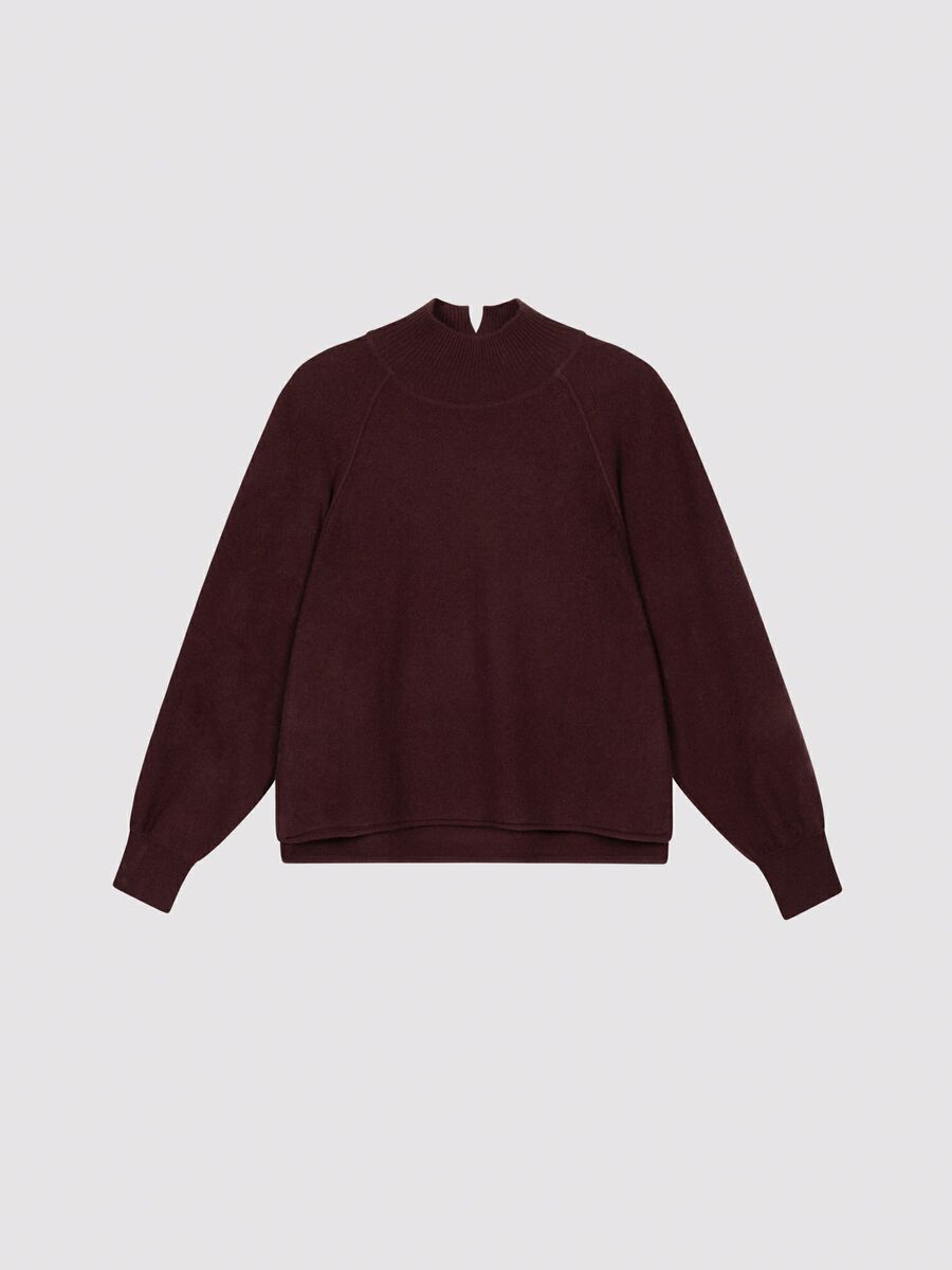 Gewalkter Kaschmirpullover mit Stehkragen image number 2