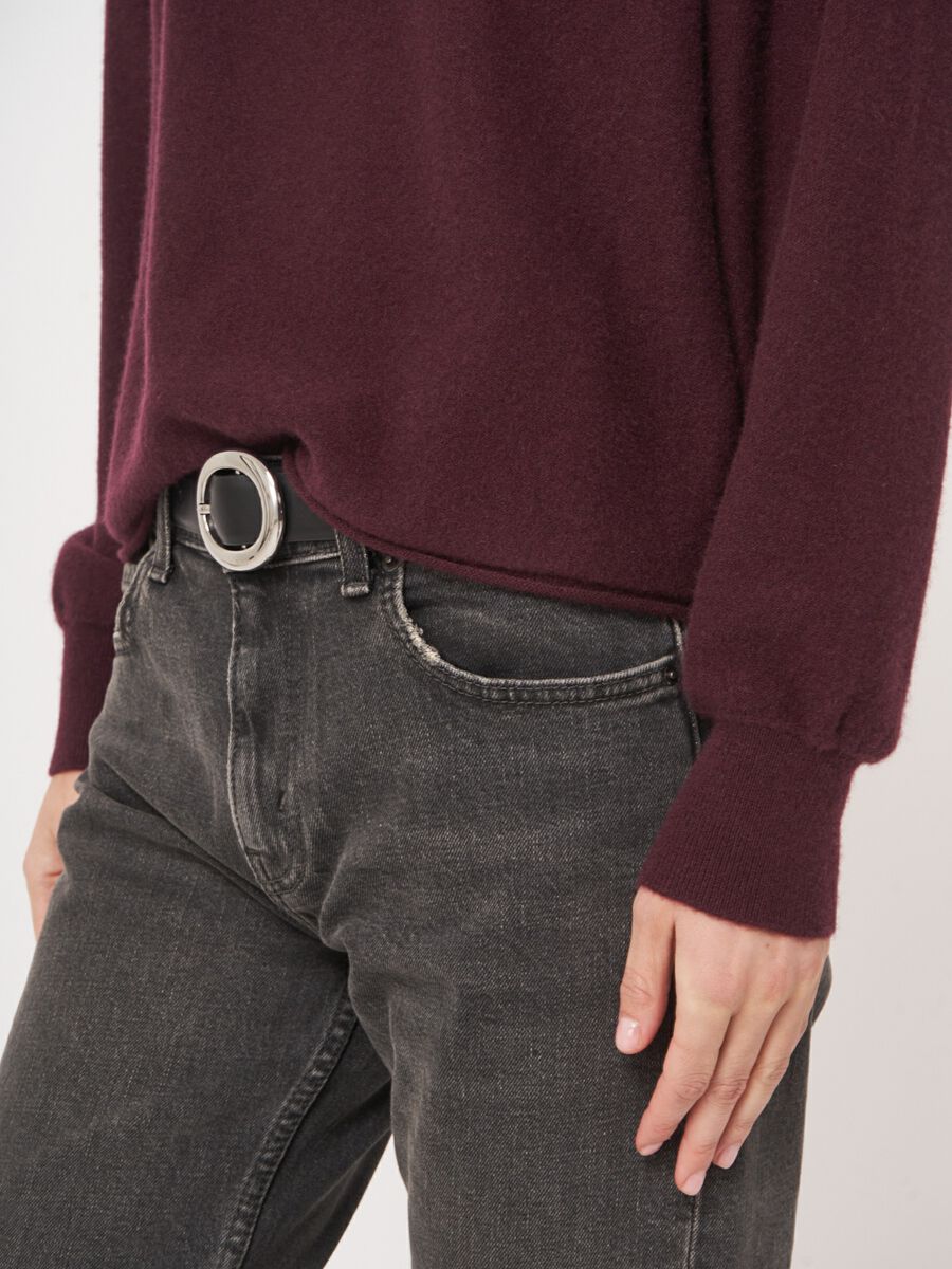 Gewalkter Kaschmirpullover mit Stehkragen image number 6