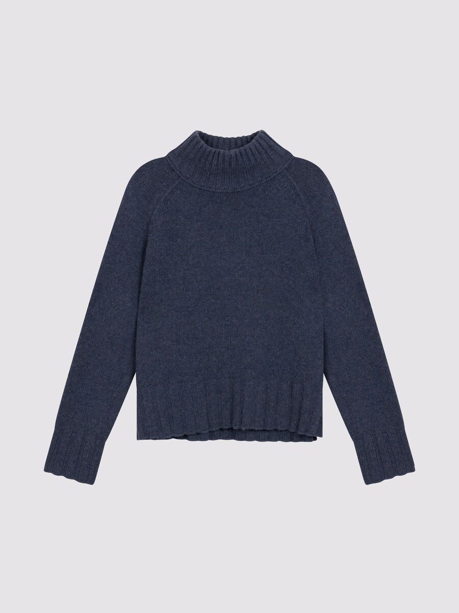 Chunky kasjmier trui met opstaande kraag image number 4